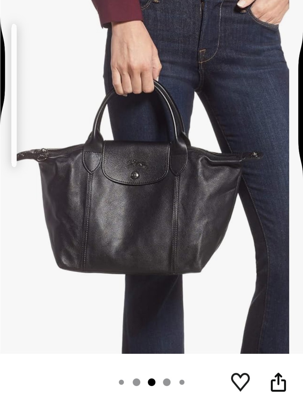 NWOT  Authentic Long champ Le PilageCuir Black Certified on Legit Grails